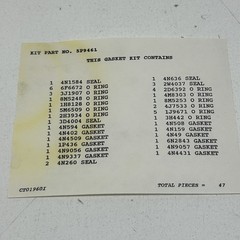 Caterpillar Genuine OEM CAT 5P9461 Fuel System Gasket Kit