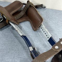 Klein Tools 8210 Left & Right Tree Pole Climbing Spikes Gaffs Adjustable Leather