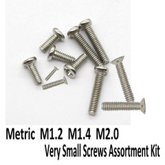 Small Screws Assortment Kit Hotetey 18 Kinds M1.2 / M1.4 / M2.0 Tiny Micro Screw