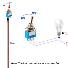 10PCS SPST Toggle Switch Pre-Wired On/Off Metal Small Automotive/Boat/Car/Truck