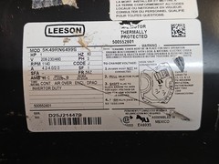 Leeson 5000552601 Motor 5K49RN6499S 1HP 3PH 208-230/460V 1140 RPM DPAO