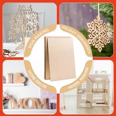 12 Pack Basswood Sheets 12x16x1/8in 3mm Unfinished for Laser Cutting Crafts DIY