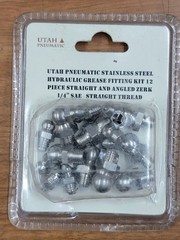 1/4″ SAE Stainless Steel Grease Fittings Kit 4Pcs-Straight, 4Pcs-90-Degree,4Pcs