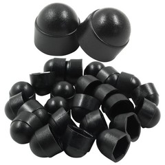 25PCS Hex Head Bolt Covers, Black Dome Bolt Nut Protective Caps, Acorn Hex Ca…
