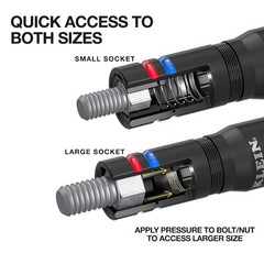 Klein 654QS KNECT Quad-16 Heavy Impact Flip Socket 6PC SAE/Metric (NEW SEALED)