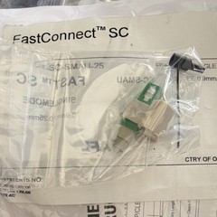 GREEN AFL FastConnect SC Singlemode Fiber Optic Connector Green/Beige 25 Pack