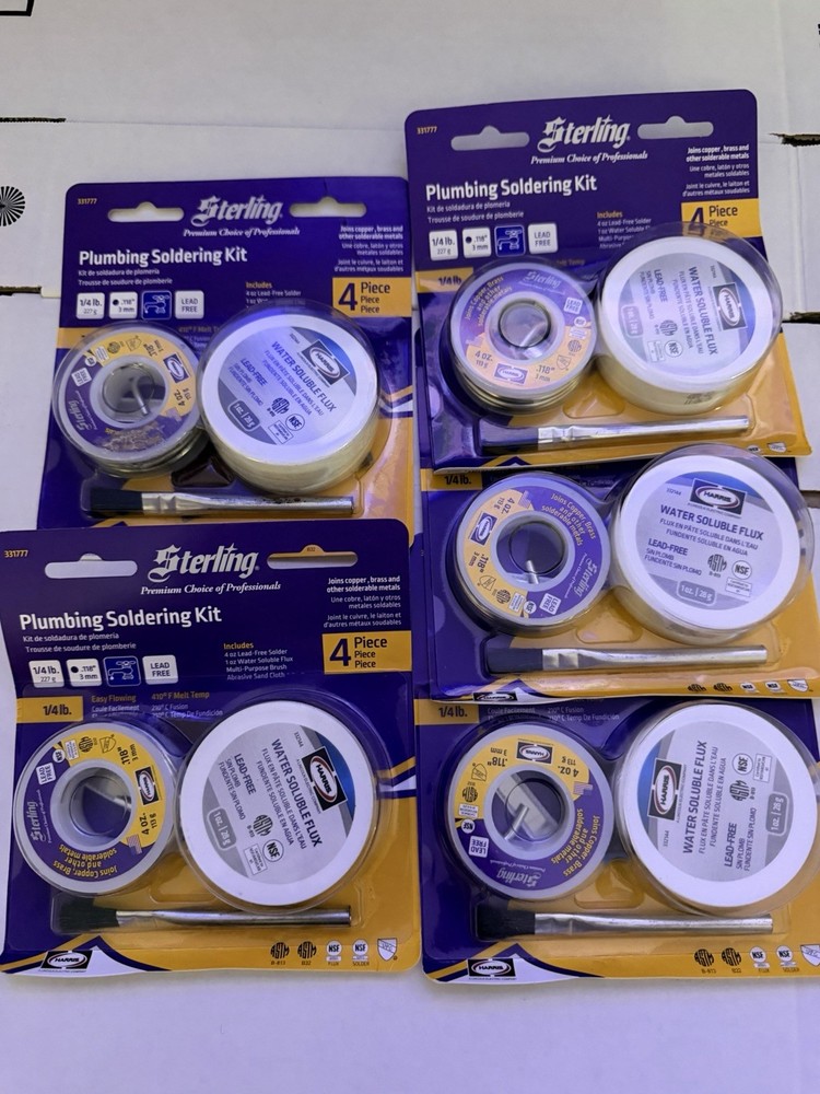 Sterling Plumbing Soldering Kit 4-Piece Set, Lot Of (5)