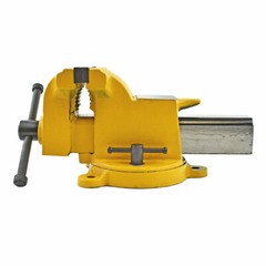 Yost Vises Model 910-HV Workshop Vise High Visibility All Steel Yellow 10in