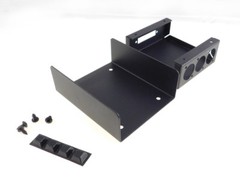 Steel Project Box 4 1/2″ x 3-3/4″ Punched for 3 “D” XLR’s & 1 DB25 Connector