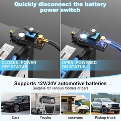 Heavy Duty Battery Disconnect Switch Power Cut Kill Switch For Car RV Boat 12V