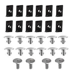28PCS Engine Cover Pin Screws & Splash Shield Bolts Set for Honda Civic, Accord,