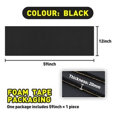 2Roll 59″x12″ Self-Adhesive Sound Insulation Acoustic Foam, Sound Proof Padding