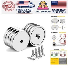 100LB Heavy Duty Neodymium Magnets for Crafting and Hanging – 8 Count
