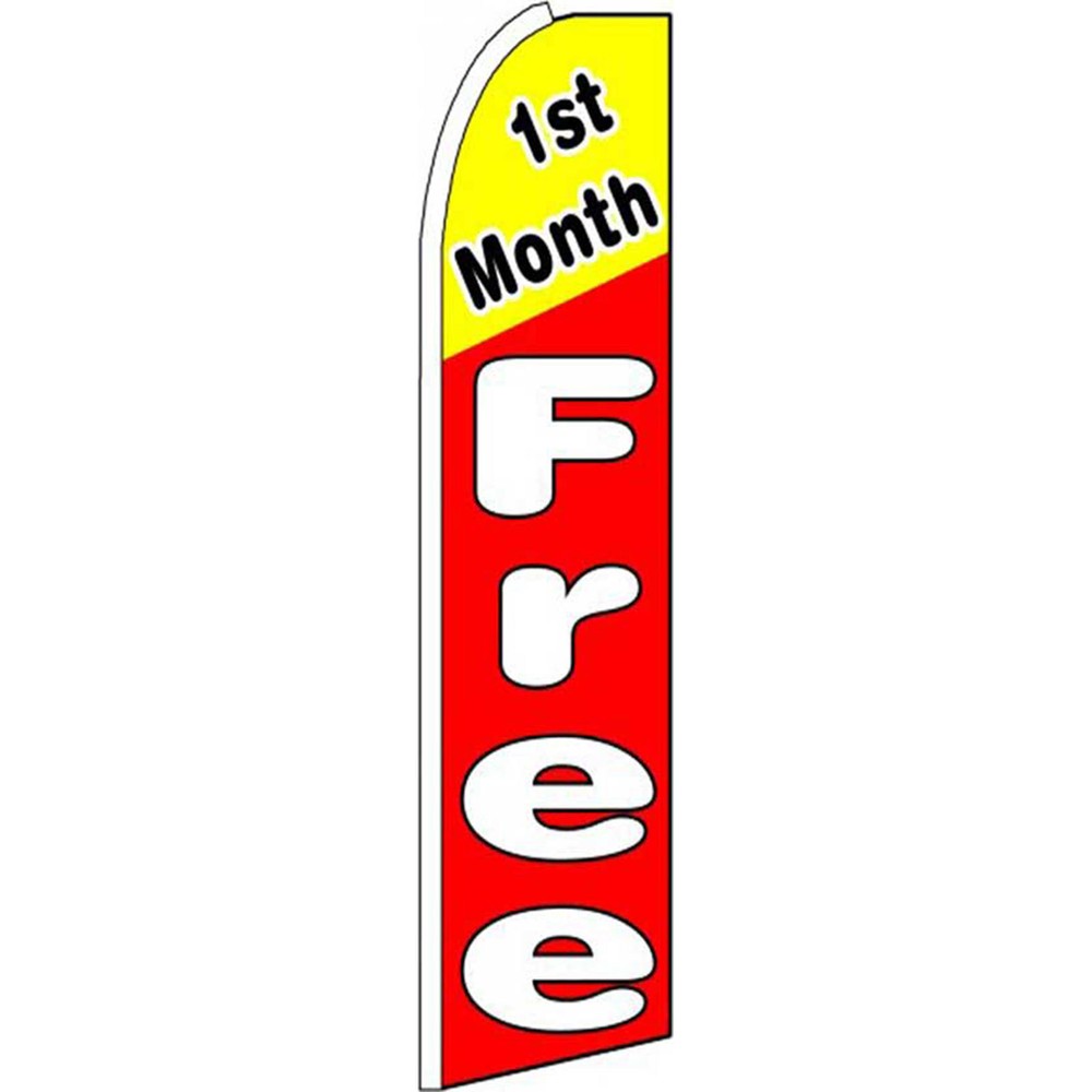 1st Month Free 2 1/2 ft X 11 1/2 ft Windless Flag