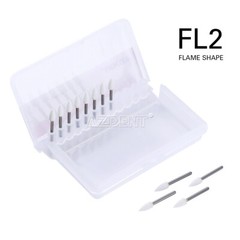 12pc/Set Dental White Polishing Stones Flame shape FG burs Arkansas Stone Points