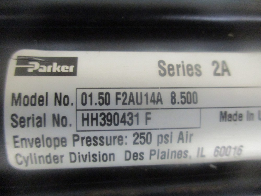 Parker Cylinders Series 2A Cylinder, Model: 01.50 F2AU14A 8.500. New Old Stock