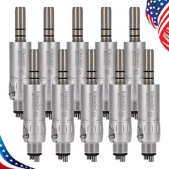 10pcs ASkeadnt Dental Low Speed Handpiece Air Motor 4Hole External Water Spray