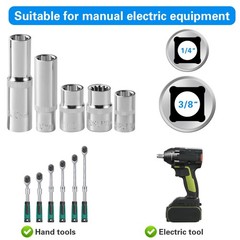 [10-Piece] 10mm Socket Set, 1/4-Inch & 3/8-Inch Drive Impact Socket, 6-Point…