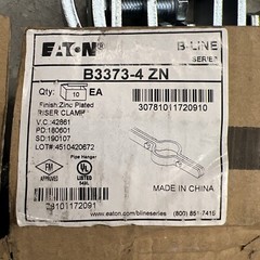 Lot of 30 B-Line Series B3373-4ZN 4 Inch Zinc Plated Riser Clamp
