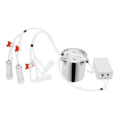 2in1 Pulsation Cow Milking Machine Milking Machine w/Stainless Steel Bucket 5L