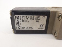 Burkert Solenoid Valve 0413 G 6.0 NBR PA G 1/4 041439W – NEW Surplus!