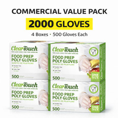 Clear Food Service Poly Gloves Disposable Plastic Kitchen Restaurant 500-2000