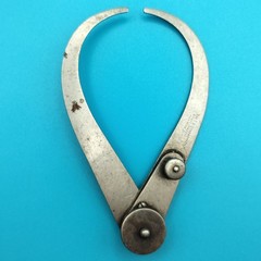 Vintage L.S. Starrett Co. Outside Caliper Firm Joint Fine Adjustment USA Tool