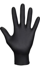 SAS Safety 66519 Raven Powder-Free Disposable Black Nit 6 Mil Gloves, Size XL