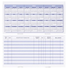 20 Pack Checkbook Register Check Registers for Personal Blank Ledger Transaction