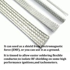 EMI RFI ESD Shielding Wire Sheathing Cable Sleeve Metal Mesh 19’&50′ Length Lot