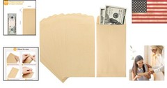 Durable Kraft Money Envelopes 3.5×6.5″ with Self-Adhesive Closure – 100 Count