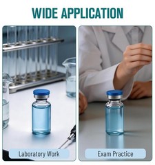 100/500/1000Pcs 10ml Lab Sample Vials Clear Glass Vials with Caps Headspace Vial