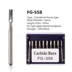 FG 558 Carbide Burs FG558 Bur #558 Friction Grip 10-100PCS