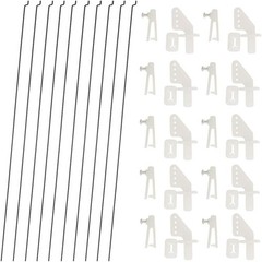 10 PCS 0.047×10.24″ Steel Pushrods And 10 PCS Nylon 0.79×0.43″ Lock on Contro…