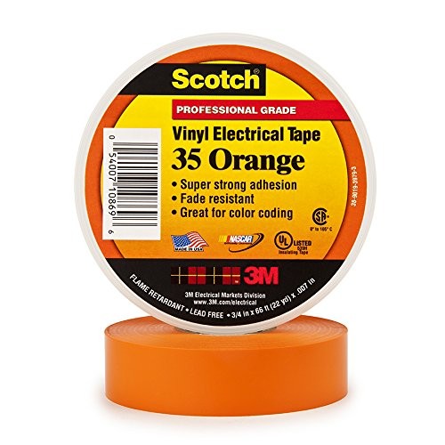 PT96403510PKO Orange 3M 35 Electrical Tape 7 mil 3/4in x 66ft (Pack of 10)