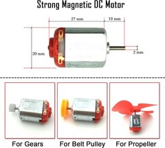 6-Set High-Speed DC Motor & Gear Kit for STEM Projects