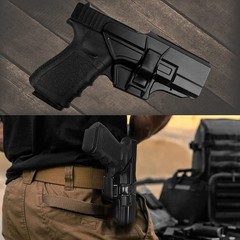 Glock 19 Holster, OWB Polymer Holster for Glock 19, 19X, 44, 45 (Gen 1-5), Gl…