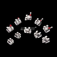 AZDENT Dental Orthodontic Metal Brackets Braces Mini Roth 0.022 Hook3/Hook345