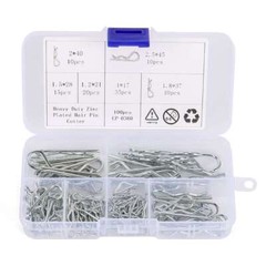 100 Pcs Cotter Pins Assortment Kit Hitch Pin Clip Locking R Hairpin Mower Deck