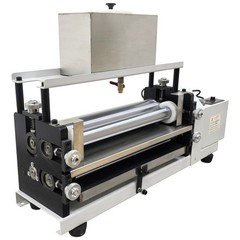 15.35″ Double-Sided Automatic White Glue Coating Machine w Soft Rubber Rollers