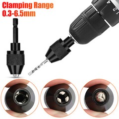 2/4x 1/4″Hex Shank Keyless Chuck Adapter Drill Bit Quick Change Driver Converter