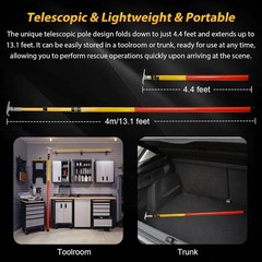 35KV High Voltage Telescopic Insulated Rescue Hook/Pole, 13.1Ft Telescopic