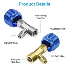 R134A Refrigerant Can Tap Valve Set Professional For Automotive AC Repair