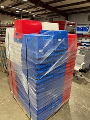 Lot of 500 Corrugated Plastic Postal Mail Type Totes Bins 18.25″Lx13.25″Wx11.5″H