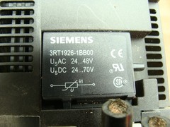 SIEMENS POWER CONTACTOR 3RT1045-3BB40 W/SURGE SUPPRESSOR SIEMENS 3RT1926-1BB00