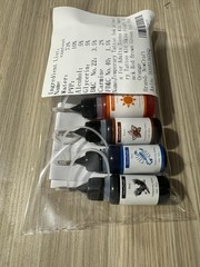 Temporary Tattoo Ink and Small, Black Red Brown Green Purple Blue Orange