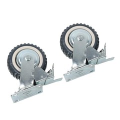4 Pcs 6 Inch Swivel Caster Wheels Heavy Duty Inclined Fixed Wheel With Brake