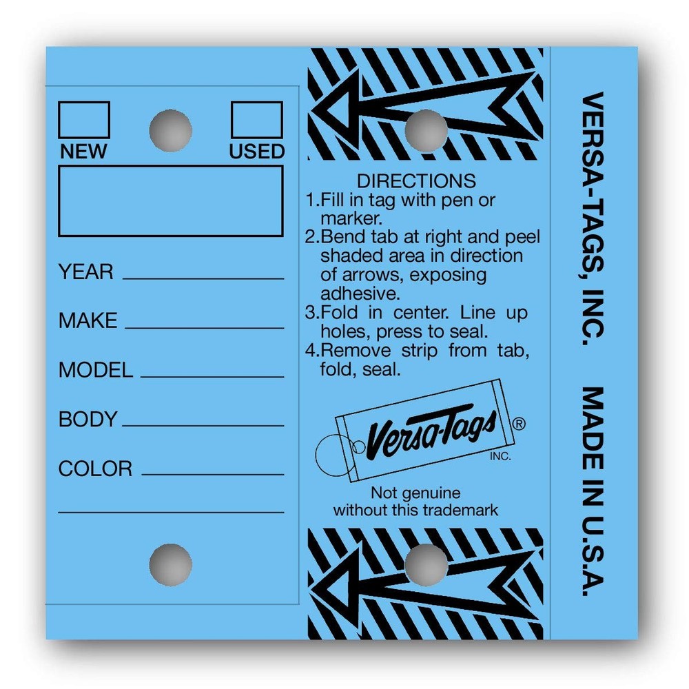 Genuine Versa-Tag® Key Tags (Half-Pack) (125 Key Tags and Key Rings per Box) …