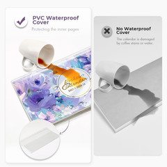 Pocket Calendar 2027 2028 Small Organizer 3.5×6.5 Inch Waterproof PVC Cover