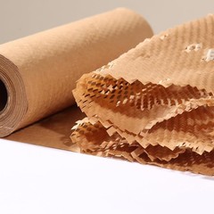 Honeycomb Packing Paper Roll 12 in x 1200 ft, Eco-Friendly Kraft Cushioning Wrap